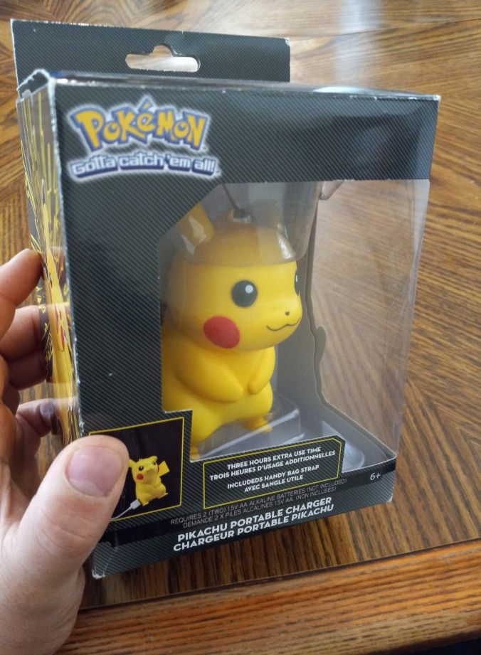 ThinkGeek Pokemon Pikachu USB Portable Phone Charger.