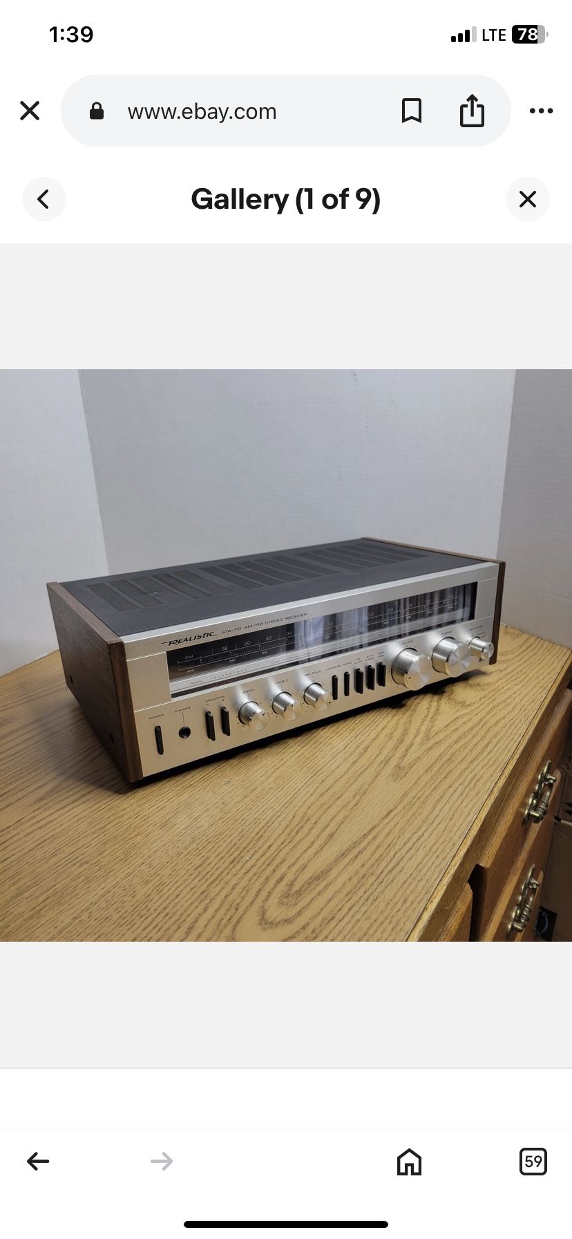 Realistic STA-110 AM/FM Receiver
