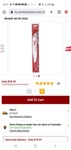Milwaukee 5-Pk. Sawzall The AX Blade — 9in., 5 TPI,Â