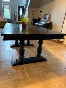 Solid wood dining table