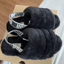 Black Ugg Slides