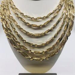New Arrivals! Restocked 14K Italian Milano Chains! See description for available sizes.