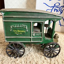 Vintage Cast Iron McCallaster Buggy Car