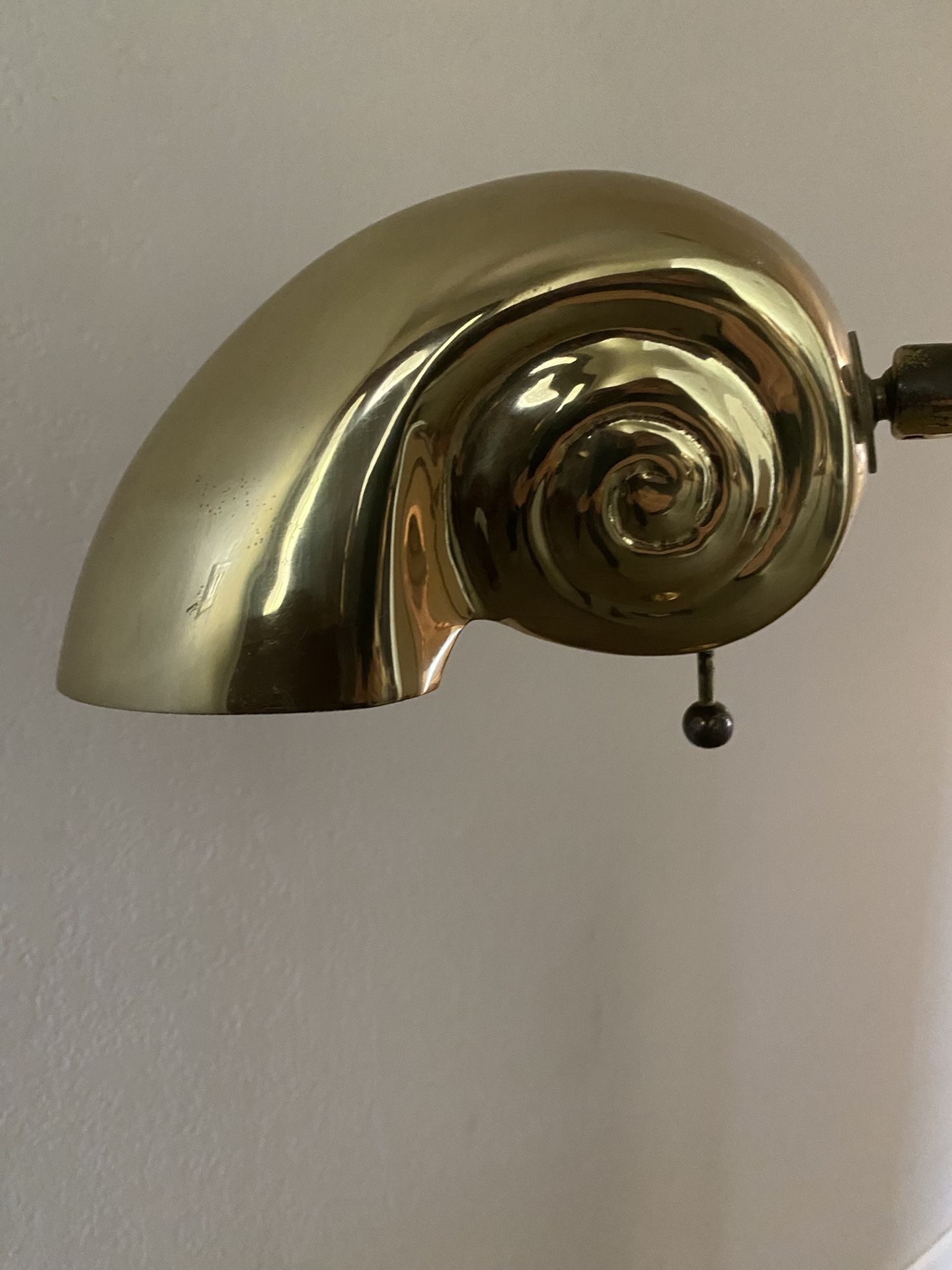 Vintage Nautilus Shell Adjustable Brass Floor Lamp  (eBay Price $659)