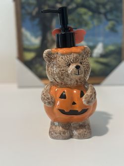 Halloween Bear Pumpkin Soap Dispenser 