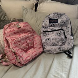 jansport and princess backpacks  (15 each) 