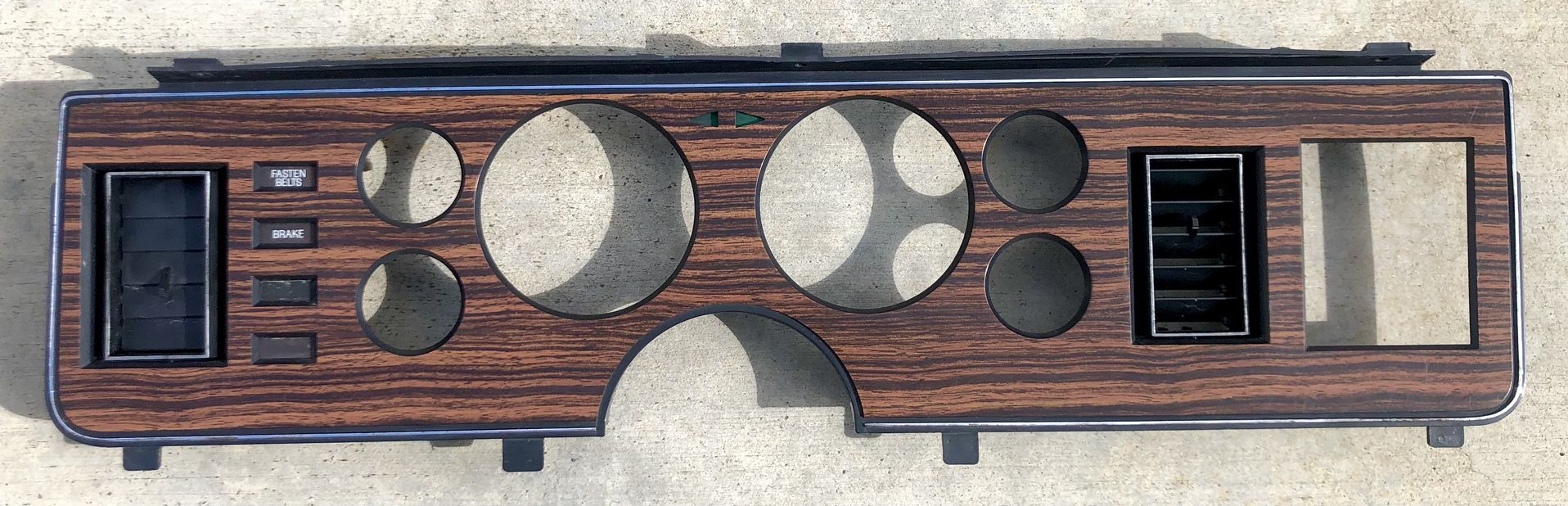 Ford Mustang Foxbody Driver Side Dash Bezel Wood Grain 