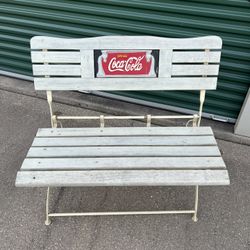 Vintage Coca Cola Park Bench 