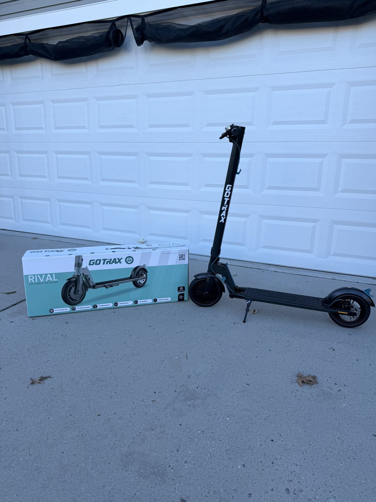 GOTRAX Rival Adult Electric Scooter, 8.5" Pneumatic Tire