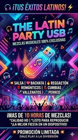 NUEVO!! The Latin Party USB Mezclas Musicales 100% Exclusivas - $40 (South Fort Worth)