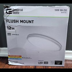 Commercial Electric 12 in. LED Flush Mount Light, 1100 Lumens, 3 CCT, Dimmable