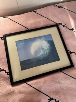 Framed ocean wave art