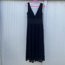 Womens Black Lace Dress Size L