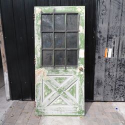 Old Farmhouse Door with 9 Window Panes