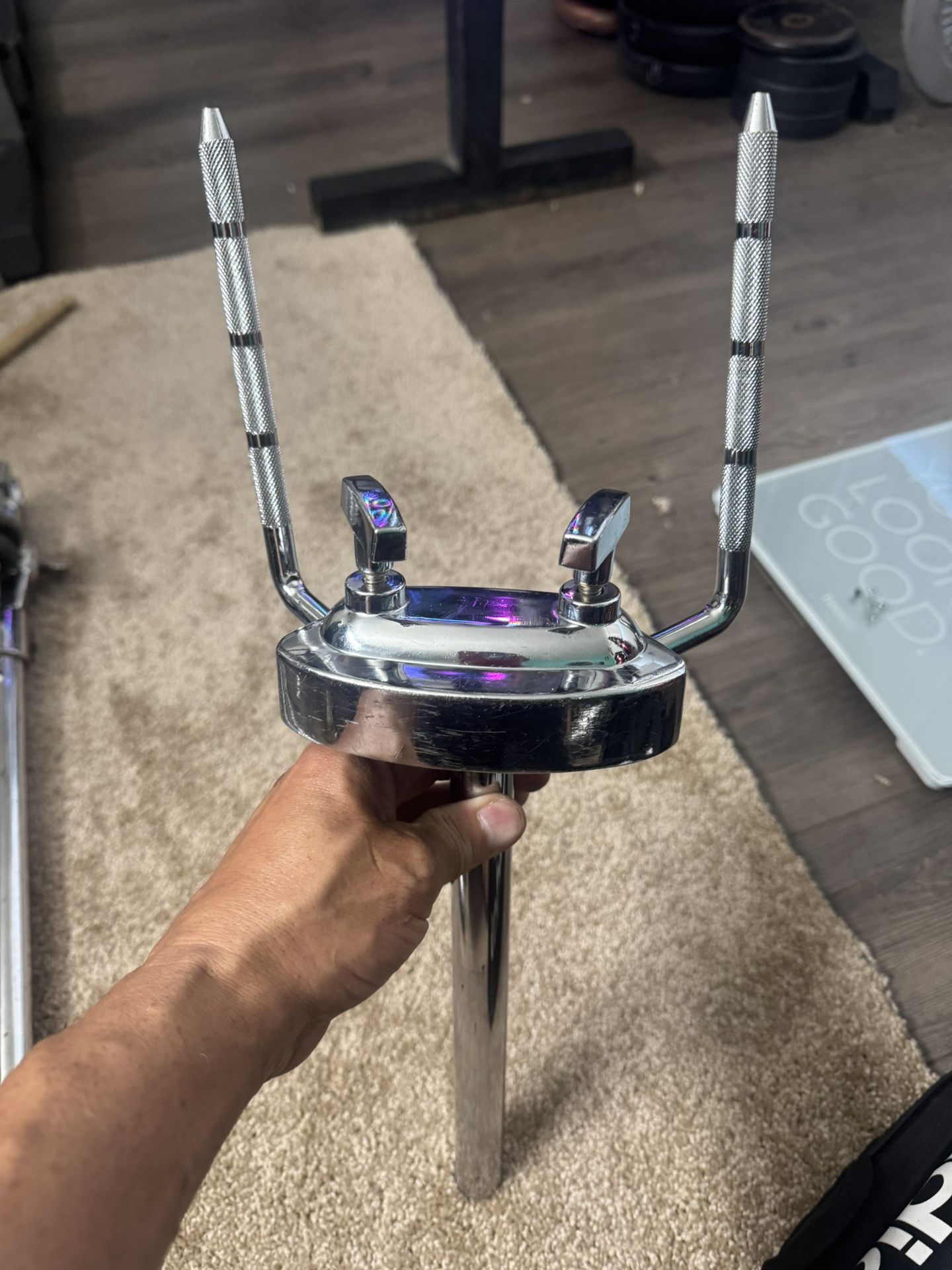 Excellent Condition Double Tom Holder. Drums.