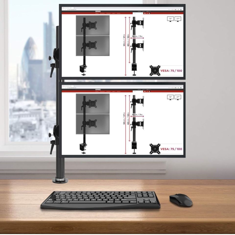 Dual Vertical Monitor Mount