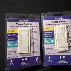 NEW! Lutron Timer Switch Single Pole/Multi-location White MA-T51MNH-WH