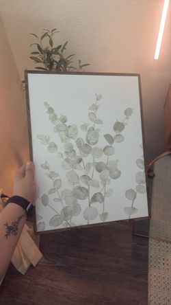 Botanical Eucalyptus Framed Canvas Wall Art HOBBY LOBBY NEW