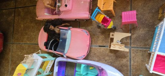Barbie Car, Jeeps,boat And Accessories