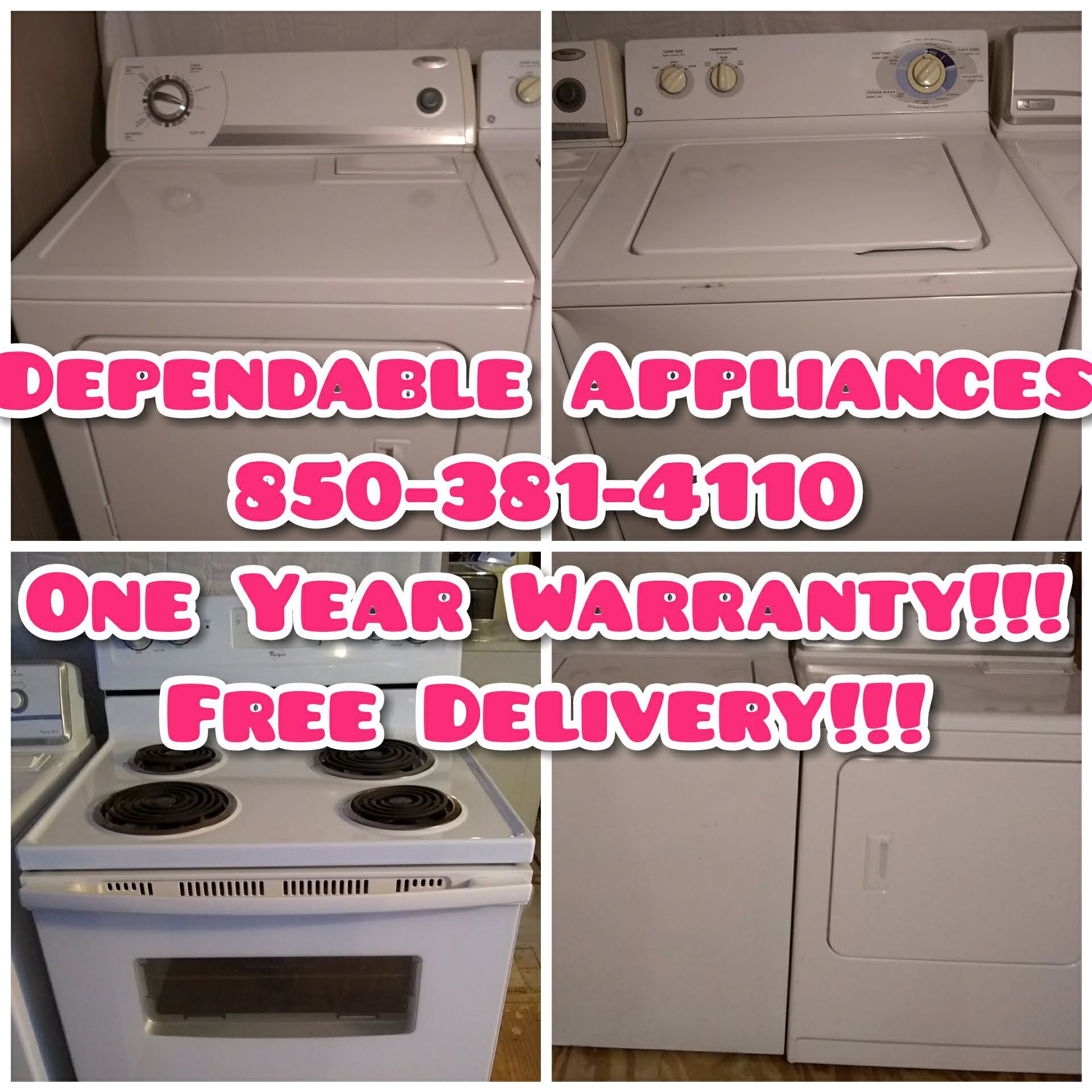 Free Delivery ** One Year Warranty ** Refurbished - Used Appliances !!!