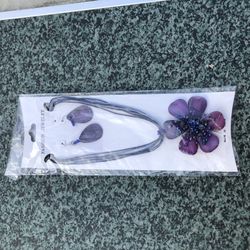 Glass Purple Necklace.