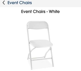 White resin folding chairs