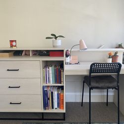 3-in-1 Media Dresser and Desk Combo