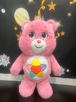 CAREBEAR TRUE HEART  14 INCH PINK PLUSH