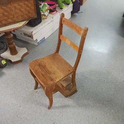Antique Metamorphic Library Ladder Chair 