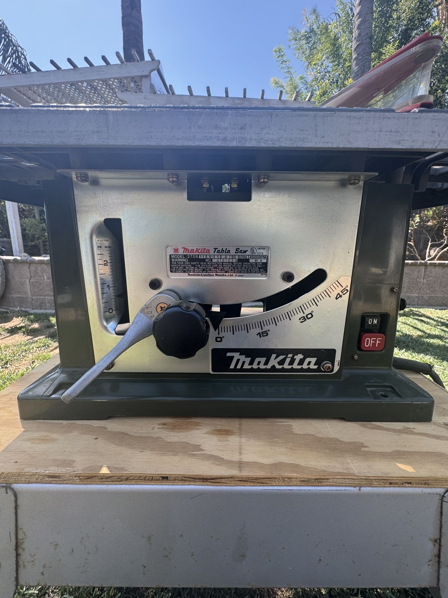 Vintage Makita 2708 Table Saw with stand In Excellent Working Condition👍