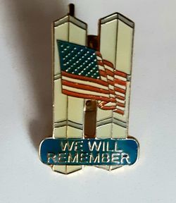 September 11th 9 11 Twin Towers  Trade Centers Lapel Pin 1 Inch 
