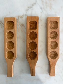 Traditional Wooden Mooncake Mold ( 3 PCS )