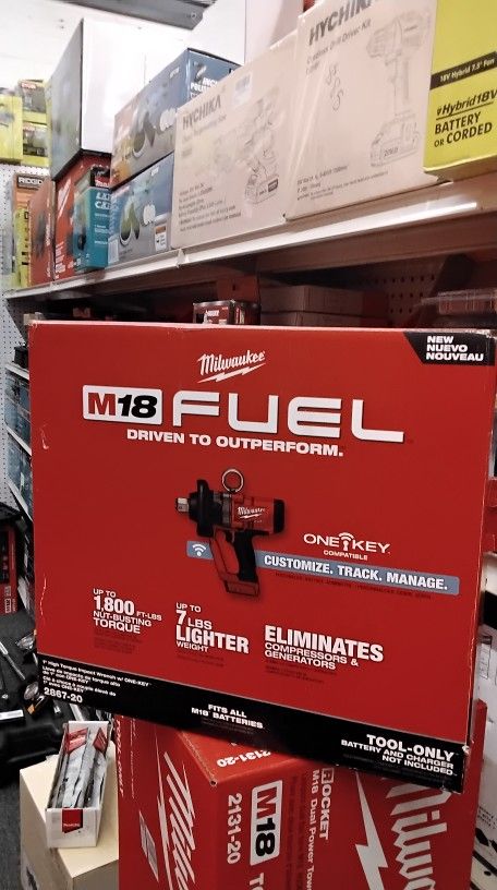 MILWAUKEE M18 FUEL 1" HIGH TORQUE IMPACT WRENCH W/ ONE KEY (TOOL ONLY)