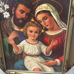 Religious print of the holy family