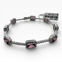 18k White Gold with Tourmaline 4.90 Carat with 6.75" Bracelet. (New)
