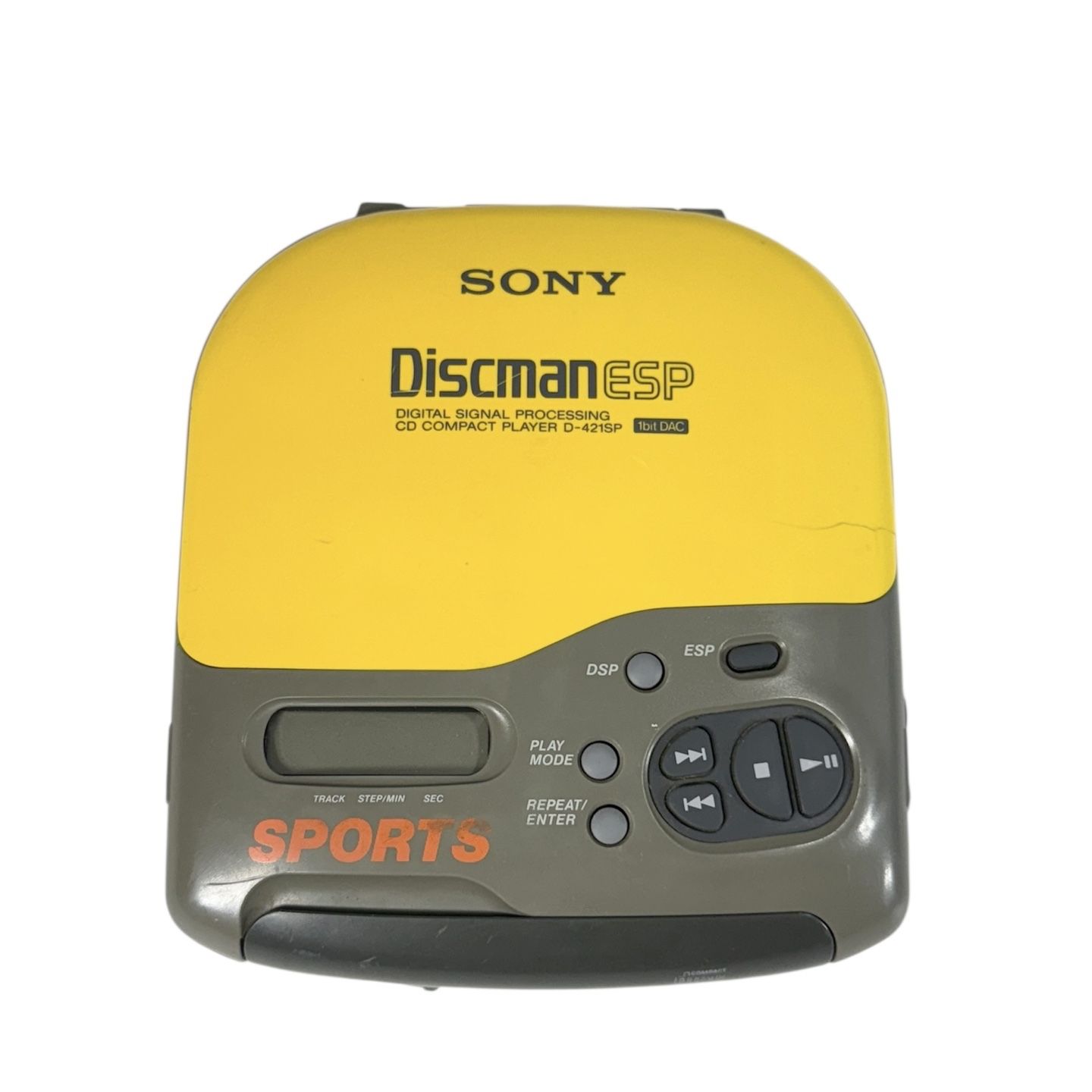 Sony Sports Discman ESP Yellow D-421SP Portable CD Player ~ NOT