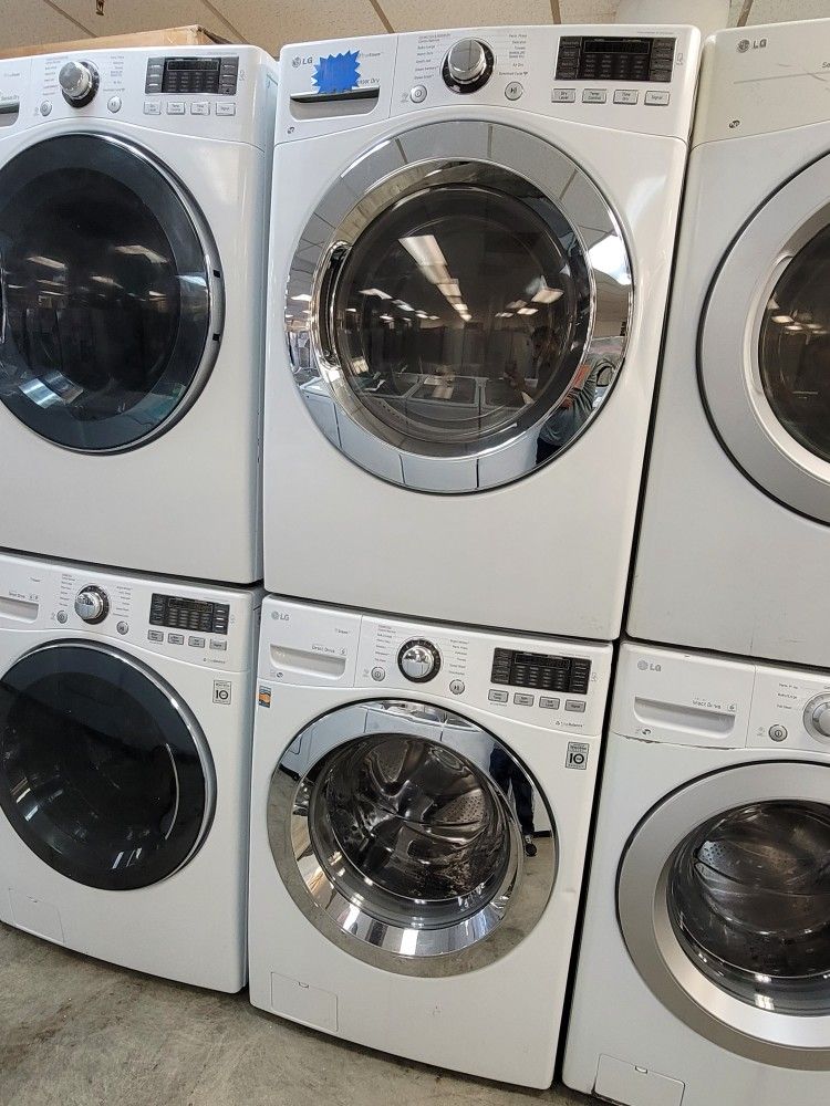 LG Front Loading Washer And Stackable Gas Dryer Set