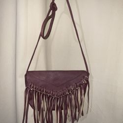 Fringe leather shoulder/ crossbody women bag /purse 