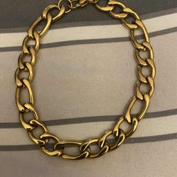 Gold Plated Figaro Bracelet 