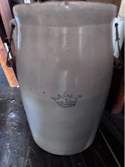 Crown Stoneware Crock with Handles