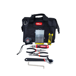 Hyper Tough Black Nylon Storage Bag & Mix Tools 9 Piece Set