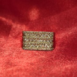 10k Yellow Gold Diamond Round Ring 1.75 ctw