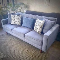 Dark Gray Mid-Century Modern Sofa