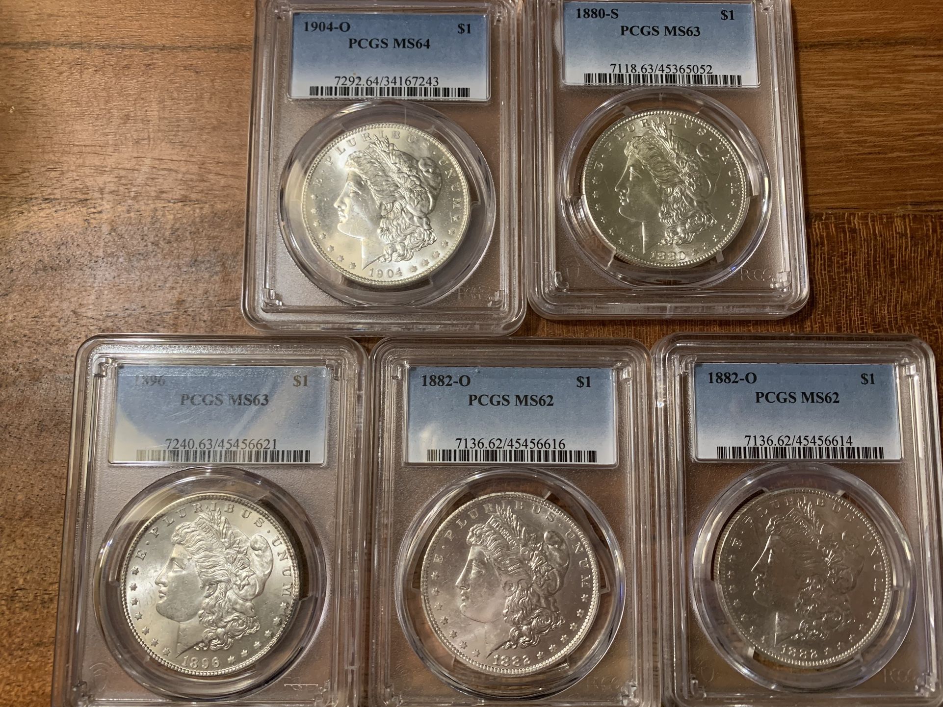 PCGS Certified Morgan Silver Dollar Coins