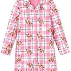 Girls Rudolph the Red-Nosed Reindeer Granny Nightgown - Pink size s And Xs