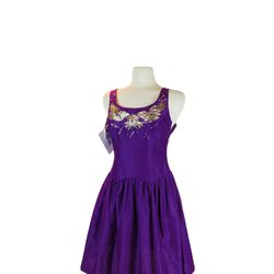 Moschino Bustier Panelled Purple Dress