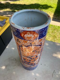 Antique Japanese Imari stick Umbrella stand 24 inch height