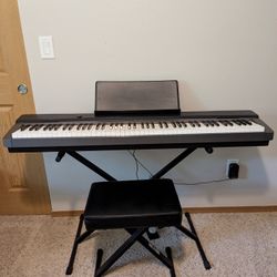 Casio 88 key weighted keyboard, stand, stool