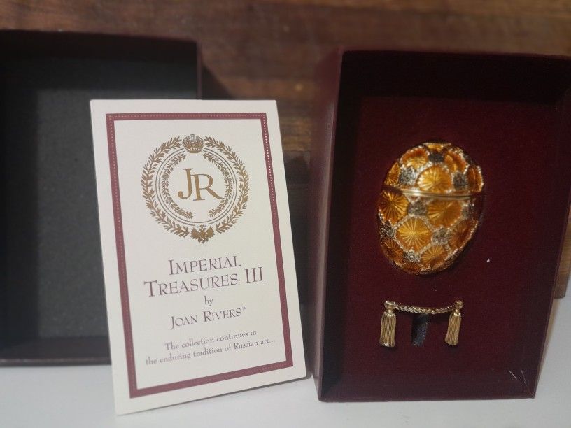 1996 Joan Rivers Imperial Treasures 2 Potpourri Egg First In Set