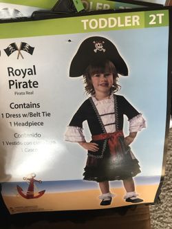 Toddler Girl's Royal Pirate Halloween Costume. Brand New in Package Sizes 2T or 3T-4T.